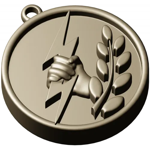 Bolt & Laurel Medallion - STL 3D model for CNC