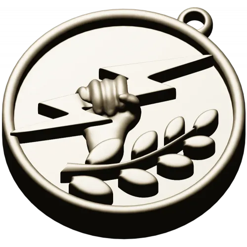 Bolt & Laurel Medallion - STL 3D model for CNC