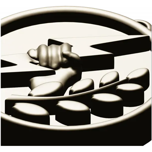 Bolt & Laurel Medallion - STL 3D model for CNC