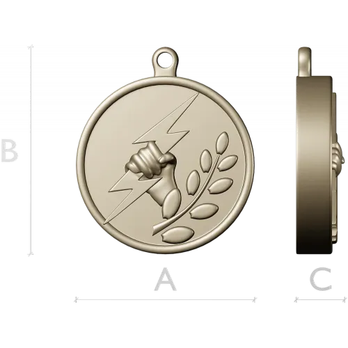Bolt & Laurel Medallion - STL 3D model for CNC