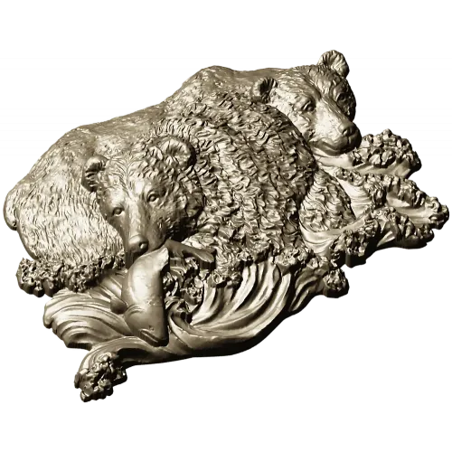 Медвежья пара у реки - 3D модель STL для ЧПУ