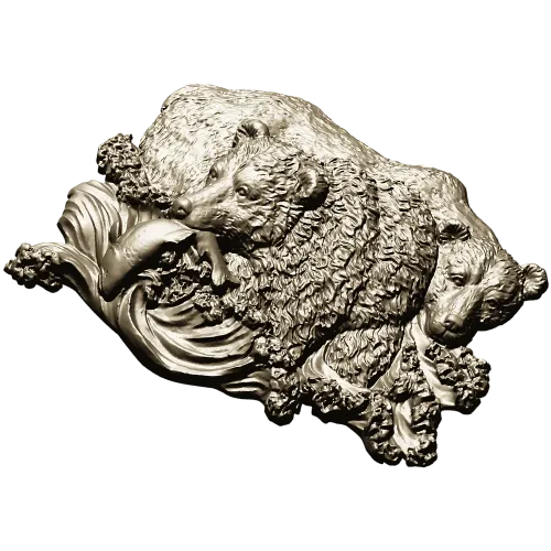 Медвежья пара у реки - 3D модель STL для ЧПУ