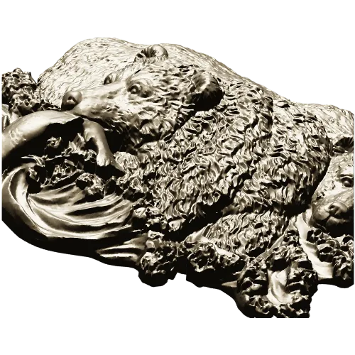 Медвежья пара у реки - 3D модель STL для ЧПУ