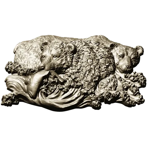 Медвежья пара у реки - 3D модель STL для ЧПУ
