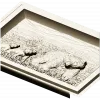 Bear family bas-relief STL for CNC