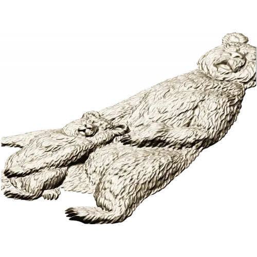 Медведица с медвежонком - 3D модель STL для ЧПУ