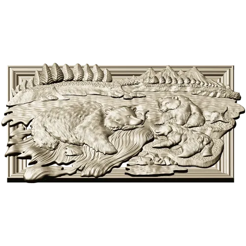 Камчатская семья - 3D модель STL для ЧПУ