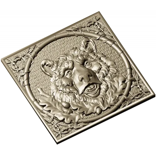Bear Relief Panel - high-relief STL for CNC carving