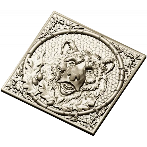 Bear Relief Panel - high-relief STL for CNC carving