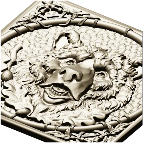 Bear Relief Panel - high-relief STL for CNC carving