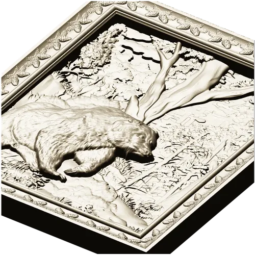 Forest Bear Relief - STL 3D model for CNC carving
