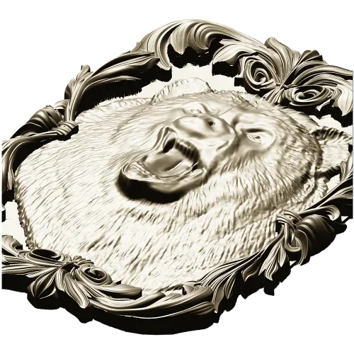 Roaring Bear Plaque STL