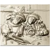 Рельефное панно "Менялы" - 3D STL модель для ЧПУ