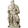 Seated Moses - High-Relief 3D Model STL for CNC