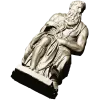 Seated Moses - High-Relief 3D Model STL for CNC