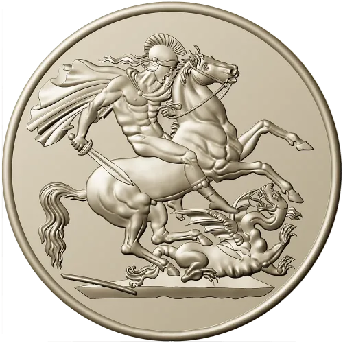 Saint George Medallion STL - high relief 3D model for CNC