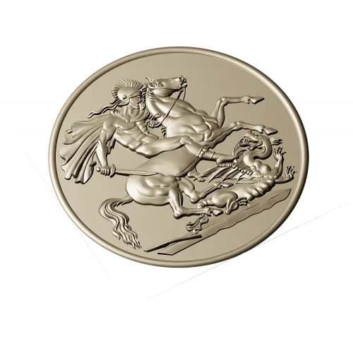 Saint George Medallion STL - high relief 3D model for CNC