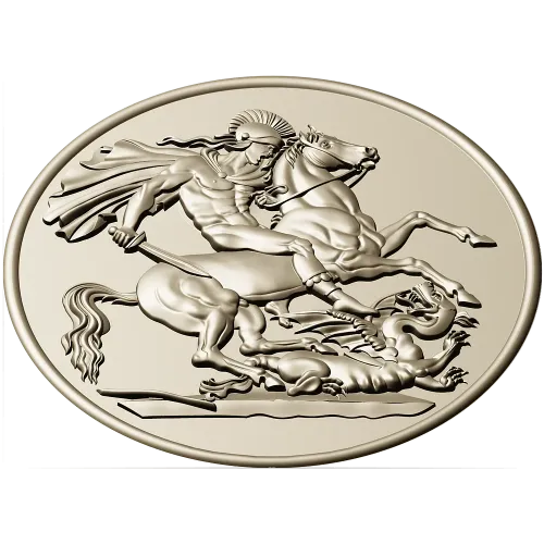Saint George Medallion STL - high relief 3D model for CNC