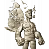 Captain Brine - nautical 3D STL model for CNC milling