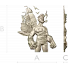 Captain Brine - nautical 3D STL model for CNC milling