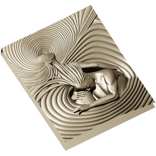 3D модель панно "Вихрь единения" - STL для ЧПУ