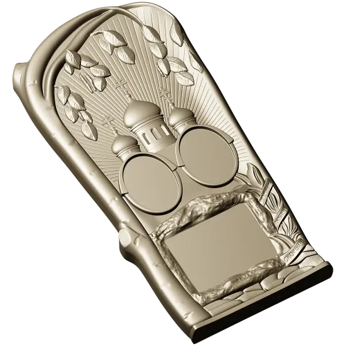 Tomb Plaque with Church Domes - STL 3D Model for CNC