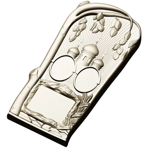 Tomb Plaque with Church Domes - STL 3D Model for CNC
