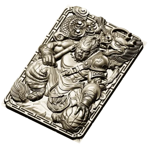 Mighty Monkey Guardian - high-relief 3D STL panel for CNC