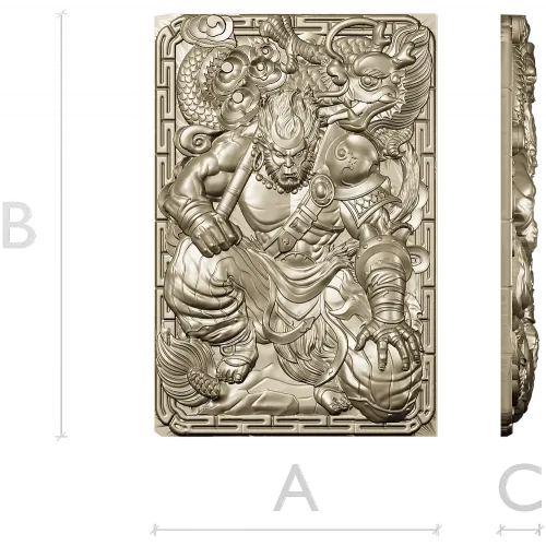 Mighty Monkey Guardian - high-relief 3D STL panel for CNC