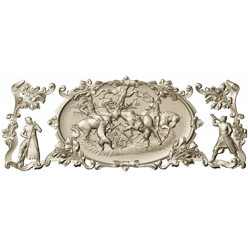 Equestrian Hunt Medallion - STL 3D model for CNC router