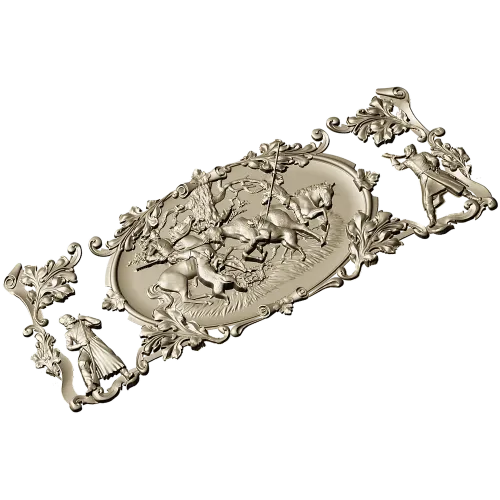 Equestrian Hunt Medallion - STL 3D model for CNC router