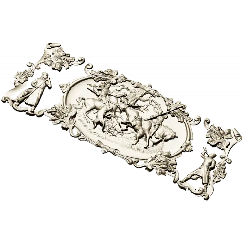 Equestrian Hunt Medallion - STL 3D model for CNC router