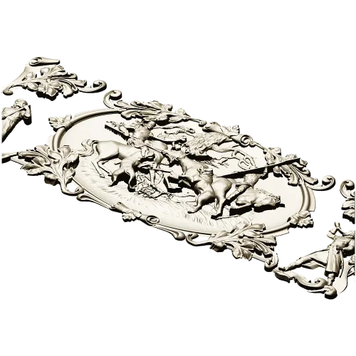 Equestrian Hunt Medallion - STL 3D model for CNC router