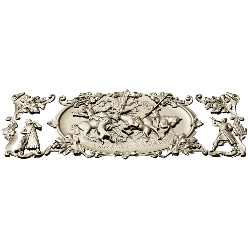 Equestrian Hunt Medallion - STL 3D model for CNC router