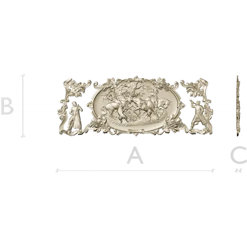 Equestrian Hunt Medallion - STL 3D model for CNC router