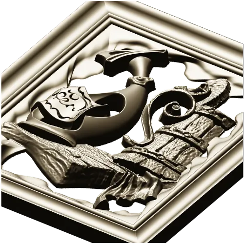 Antique Ewer and Cask Relief - STL 3D Model for CNC