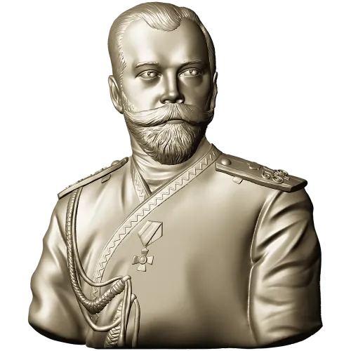 Портретный бюст в мундире - 3D модель STL для ЧПУ