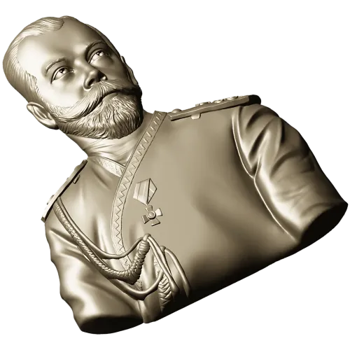 Портретный бюст в мундире - 3D модель STL для ЧПУ