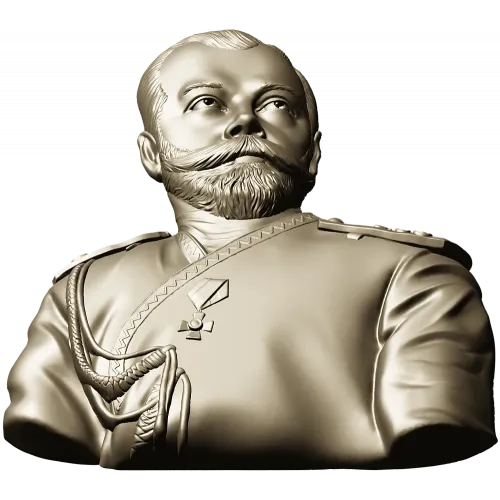 Портретный бюст в мундире - 3D модель STL для ЧПУ