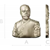 Портретный бюст в мундире - 3D модель STL для ЧПУ