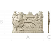 Yuletide Fireplace Relief - STL 3D model for CNC carving