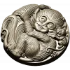 Playful Monkey Round Relief - STL 3D model for CNC