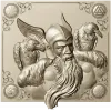 Odin с воронами - 3D модель STL для ЧПУ