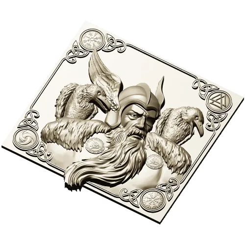 Odin с воронами - 3D модель STL для ЧПУ