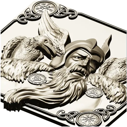 Odin с воронами - 3D модель STL для ЧПУ