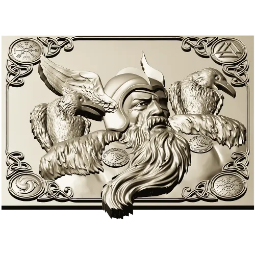 Odin с воронами - 3D модель STL для ЧПУ