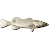 Реалистичная STL 3D модель окуня для ЧПУ - барельеф для фрезера