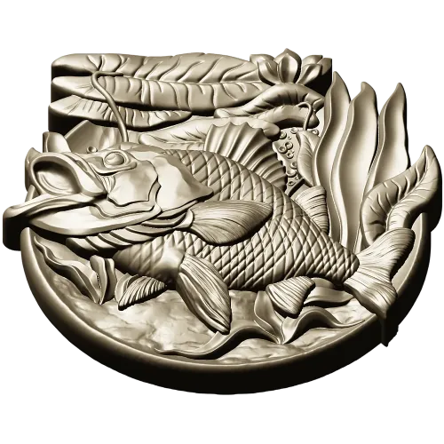 Окунь-барельеф - 3D модель STL для ЧПУ