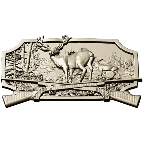 Stag in Forest High-Relief STL for CNC