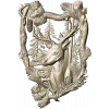 Forest Stag Emblem - detailed STL 3D model for CNC